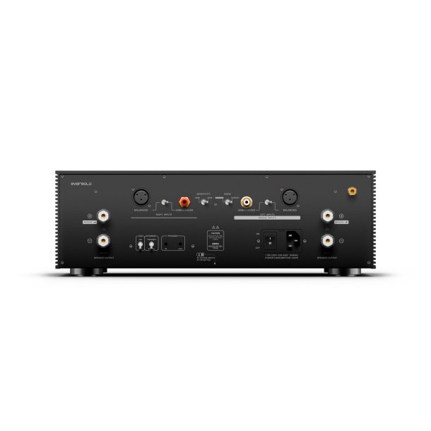 Bagsiden af Eversolo AMP-F8 effektforst�rkeren