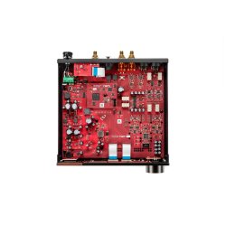 Foto af indmaden i Ferrum Audio Wandla DAC med printkort og komponenter