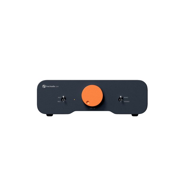Fronten p� Fosi Audio ZA3 har en enkelt og elegant design