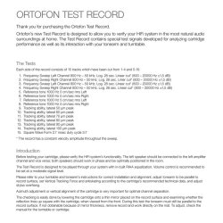 Ortofon Testplade